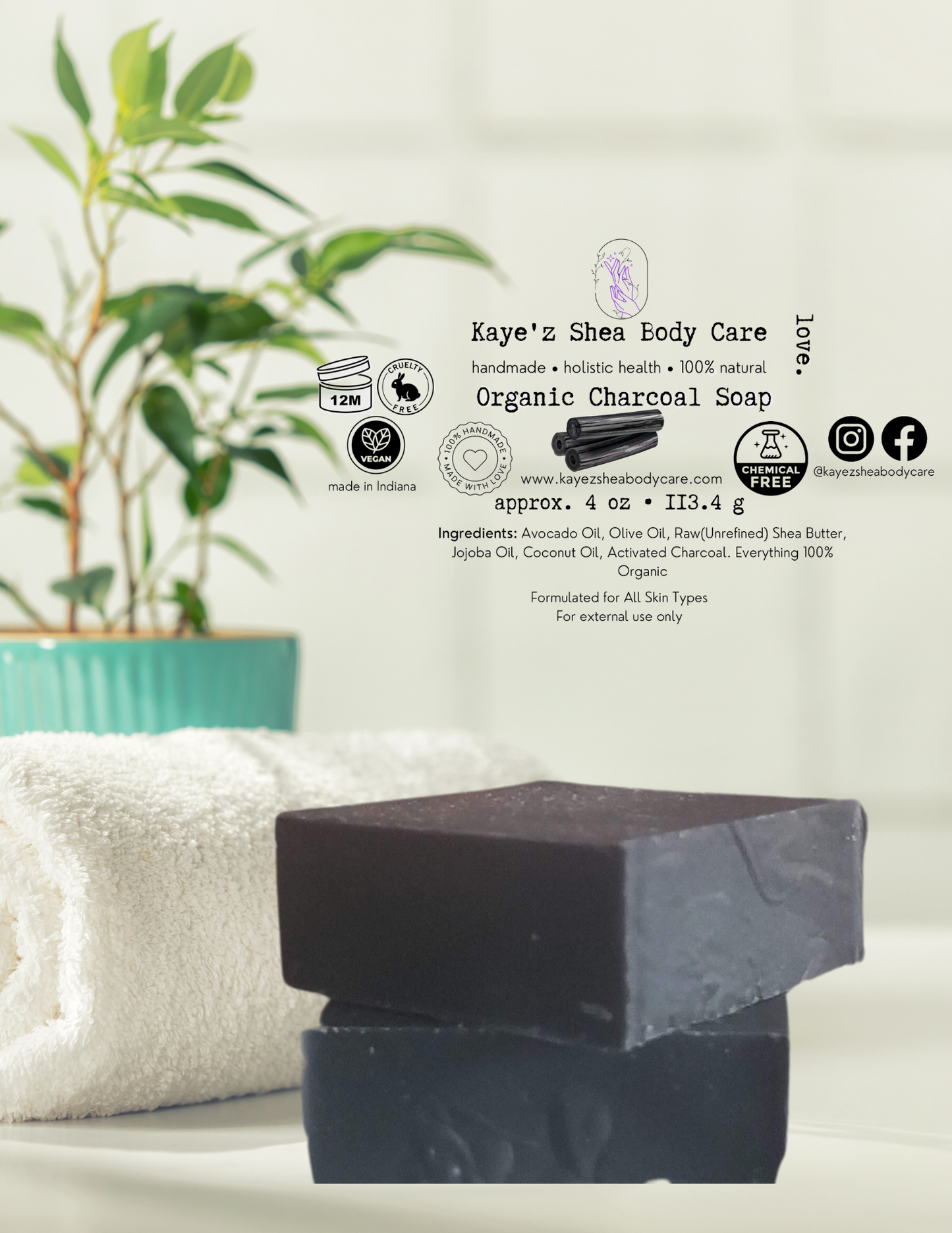 Organic Charcoal Soap